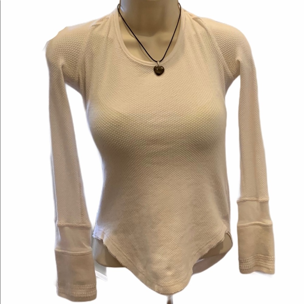 We the Free Woven Top with button sleeve accents